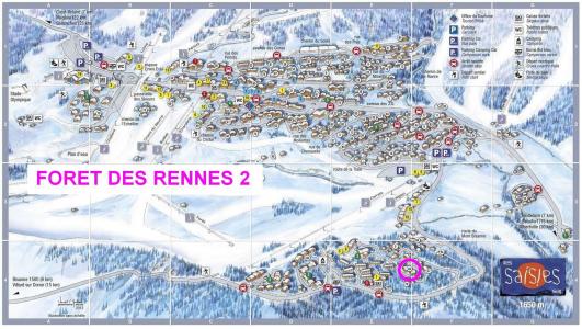 Ski verhuur Résidence la Forêt des Rennes 2 - Les Saisies - Kaart