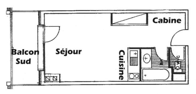 Аренда на лыжном курорте Квартира студия со спальней для 3 чел. (007) - Résidence le Bouquetin - Les Saisies - апартаменты