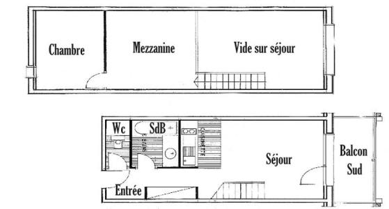 Аренда на лыжном курорте Апартаменты 2 комнат с мезонином 7 чел. (016) - Résidence le Glacier B - Les Saisies - апартаменты