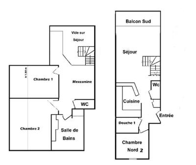 Rent in ski resort 4 room mezzanine apartment 8 people (TAV027) - Résidence le Tavaillon - Les Saisies - Apartment