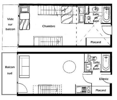 Skiverleih 2-Zimmer-Appartment für 7 Personen (234) - Résidence le Village 2 - Les Saisies - Appartement
