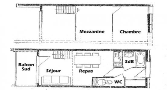 Alquiler al esquí Apartamento 2 piezas mezzanine para 6 personas (320) - Résidence le Village 3 - Les Saisies - Apartamento
