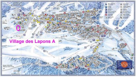 Ski verhuur Résidence le Village des Lapons A - Les Saisies - Kaart