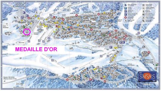 Ski verhuur Résidence les Médailles d'Or - Les Saisies - Kaart