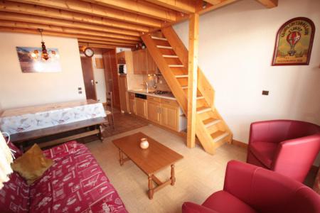 Skiverleih Wohnung 3 Mezzanine Zimmer 8 Leute (129) - Résidence Mont Blanc A - Les Saisies - Wohnzimmer