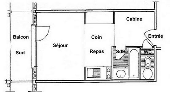 Rent in ski resort Résidence Mont Blanc B - Les Saisies - Plan