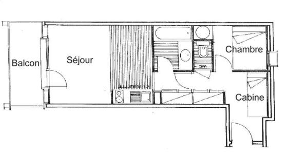 Location au ski Appartement 2 pièces coin montagne 6 personnes (210) - Résidence Mont Blanc B - Les Saisies - Appartement