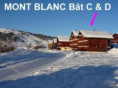 Vacances en montagne Résidence Mont Blanc C - Les Saisies - Extérieur hiver