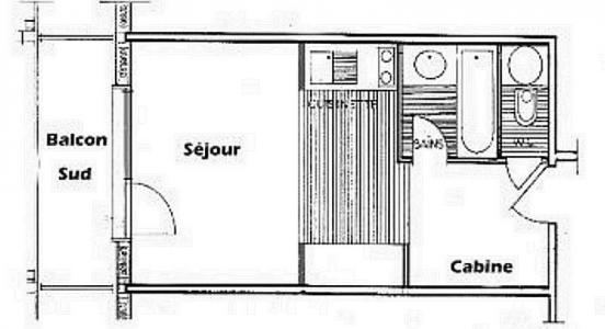 Skiverleih Studio Schlafnische 5 Personen (314) - Résidence Mont Blanc C - Les Saisies - Plan