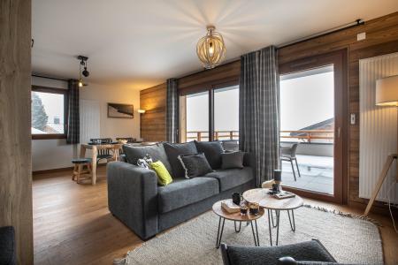 Ski verhuur Appartement 3 kamers 6 personen - Résidence Terresens Altarena - Les Saisies - Woonkamer