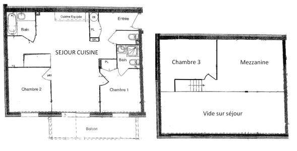Skiverleih 4-Zimmer-Appartment für 8 Personen (J07) - Résience Alpages de Bisanne J - Les Saisies