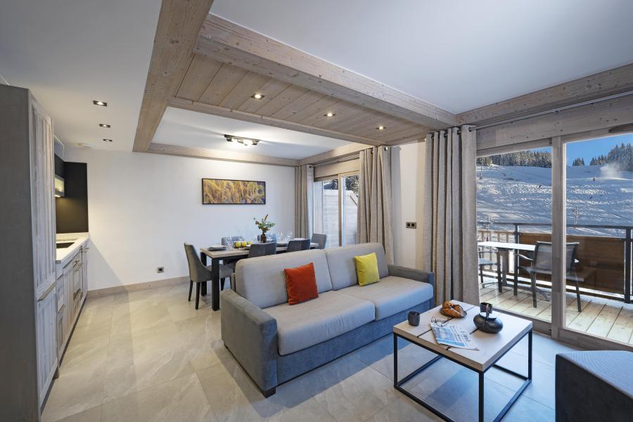 Location au ski Appartement duplex 3 pièces 6 personnes - Résidence Hameau de l'Ours - Manigod l'Etale - Séjour