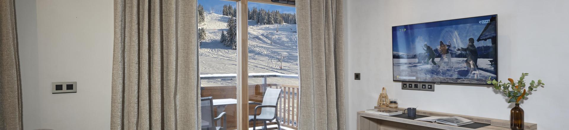 Alquiler al esquí Apartamento dúplex 3 piezas 6 personas - Résidence Hameau de l'Ours - Manigod l'Etale - Estancia