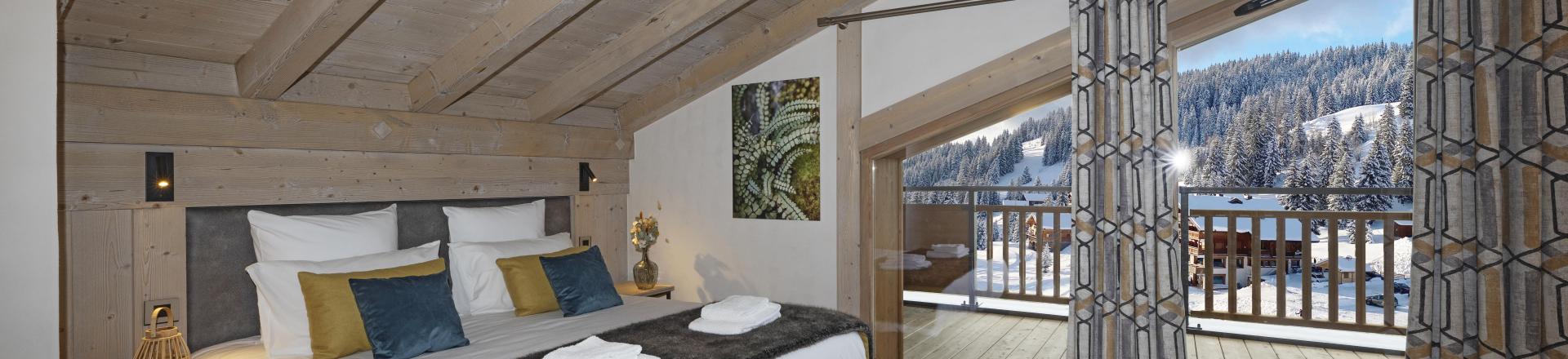 Alquiler al esquí Apartamento dúplex 4 piezas 8 personas - Résidence Hameau de l'Ours - Manigod l'Etale - Habitación