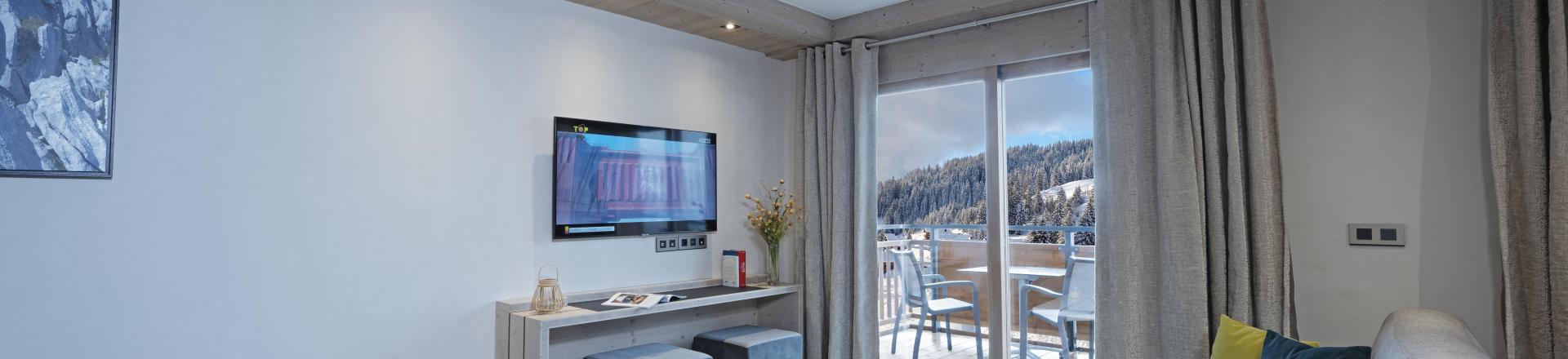 Rent in ski resort Résidence Hameau de l'Ours - Manigod l'Etale - Living room