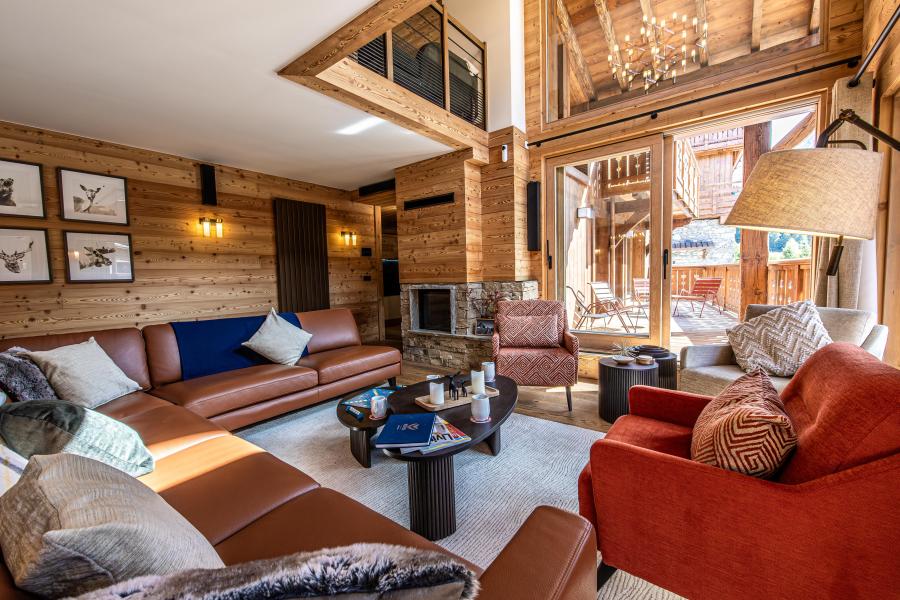 Rent in ski resort 7 room chalet 12 people - Chalet Individuel Tueda - Méribel-Mottaret - Living room