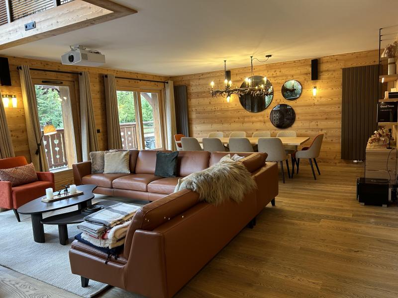 Skiverleih 7 Zimmer Chalet für 12 Personen - Chalet Individuel Tueda - Méribel-Mottaret - Wohnzimmer