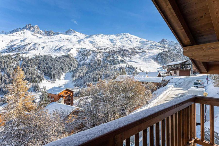 Rent in ski resort 6 room semi-detached chalet cabin 10 people - Chalet Marmotte - Méribel-Mottaret - Winter outside