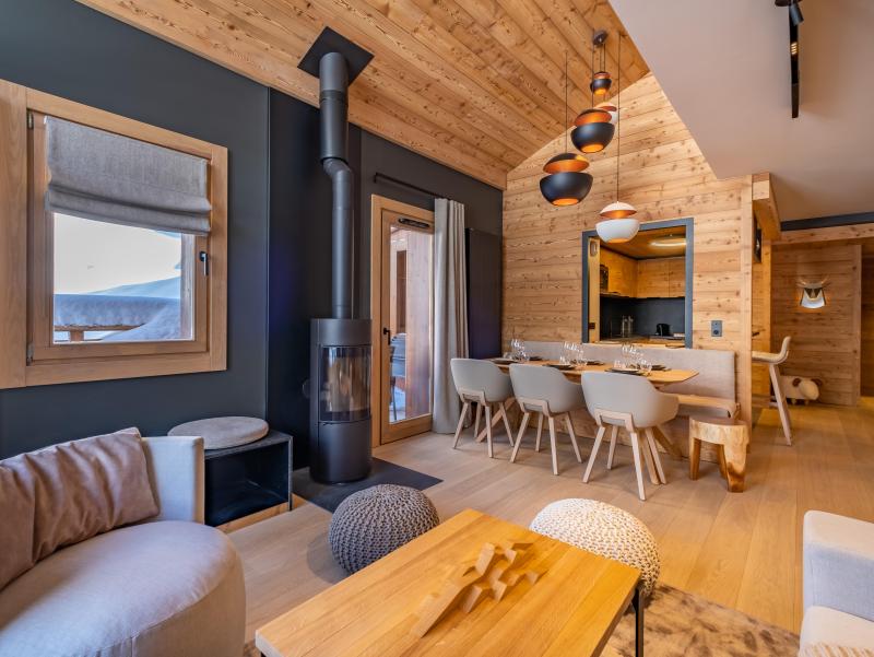 Skiverleih 3-Zimmer-Holzhütte für 8 Personen (1) - Les Chalets de Tueda - Méribel-Mottaret - Wohnzimmer