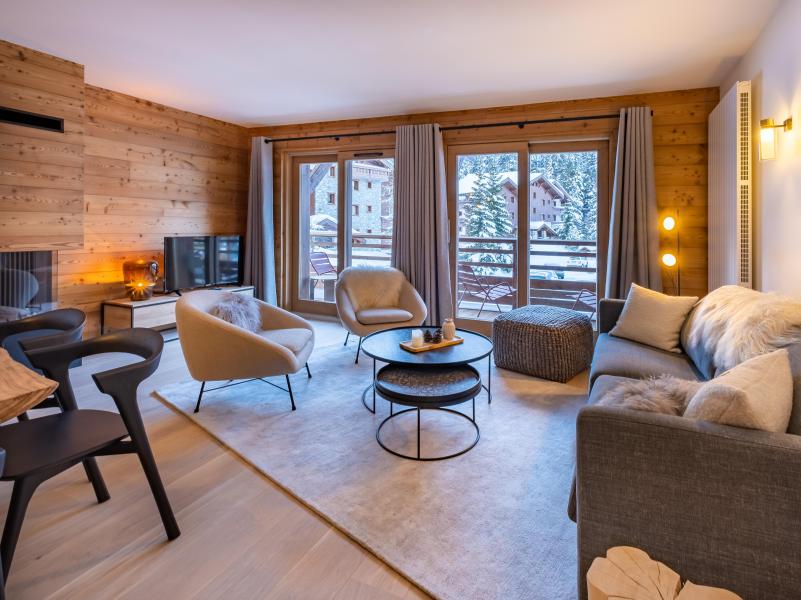 Skiverleih 4-Zimmer-Holzhütte für 6 Personen (3) - Les Chalets de Tueda - Méribel-Mottaret - Wohnzimmer