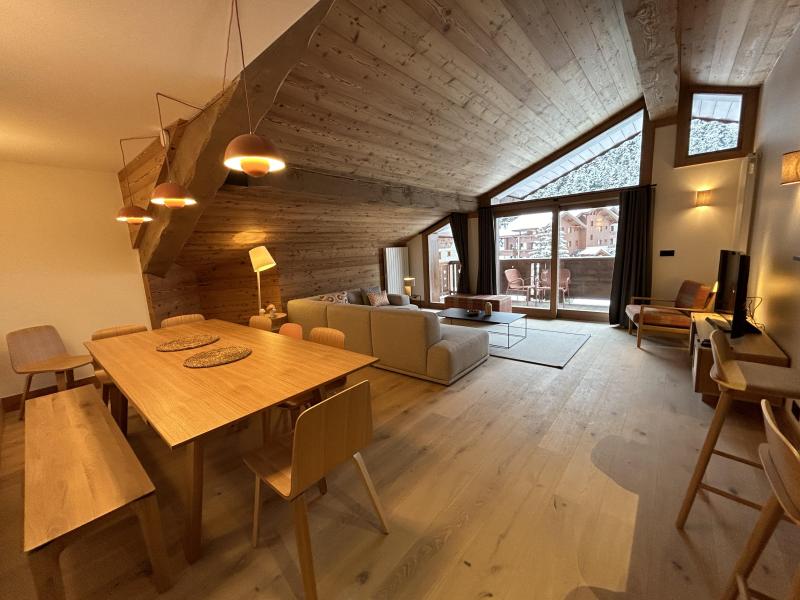 Ski verhuur Appartement 4 kamers 10 personen (4) - Les Chalets de Tueda - Méribel-Mottaret - Woonkamer