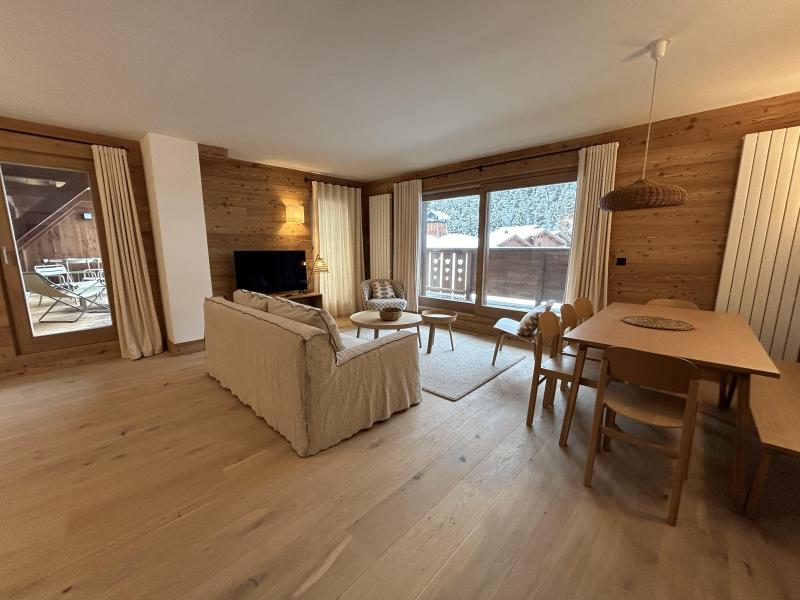 Ski verhuur Appartement 4 kamers 6 personen (8) - Les Chalets de Tueda - Méribel-Mottaret - Woonkamer