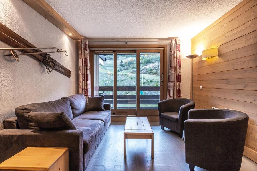 Skiverleih 3-Zimmer-Holzhütte für 7 Personen (067) - Résidence Arpasson - Méribel-Mottaret - Wohnzimmer