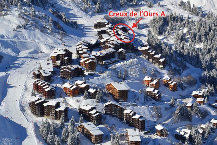 Location au ski Résidence Creux de l'Ours Rouge - Méribel-Mottaret - Extérieur hiver
