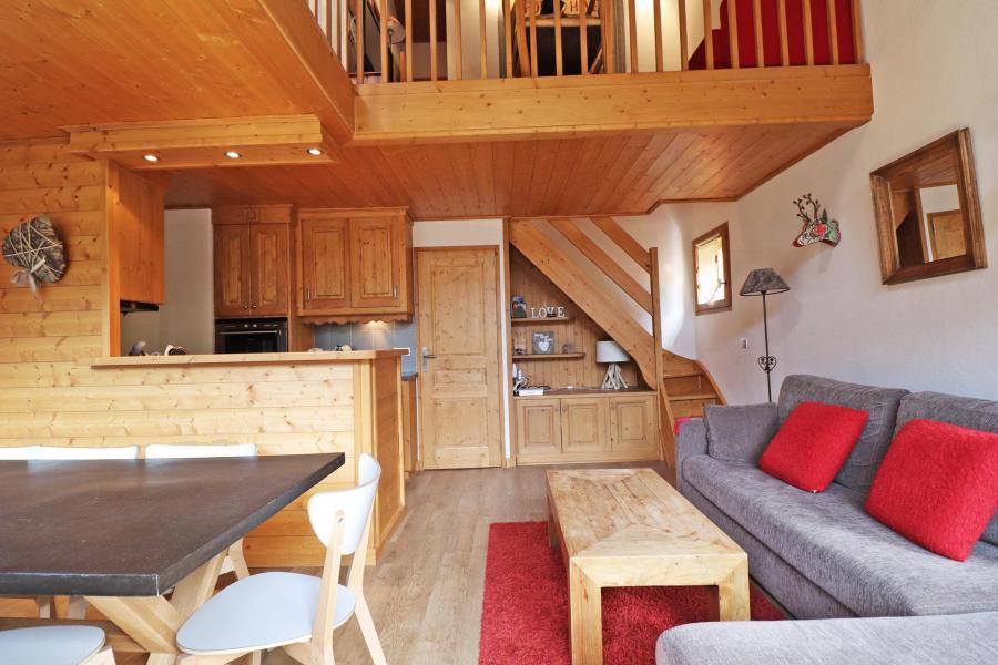 Ski verhuur Appartement duplex 4 kamers 8 personen (009) - Résidence Florilège - Méribel-Mottaret - Woonkamer