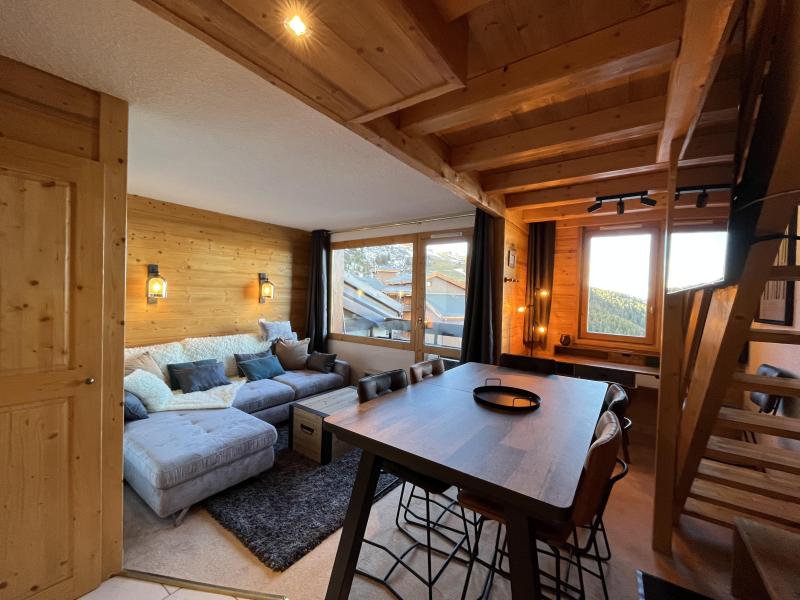 Ski verhuur Appartement mezzanine 6 personen (B20) - Résidence le Candide - Méribel-Mottaret - Woonkamer