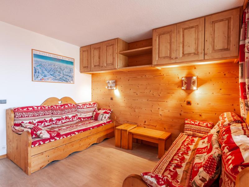 Ski verhuur Appartement 2 kamers 5 personen (15) - Résidence le Creux de l'Ours A - Méribel-Mottaret - Woonkamer