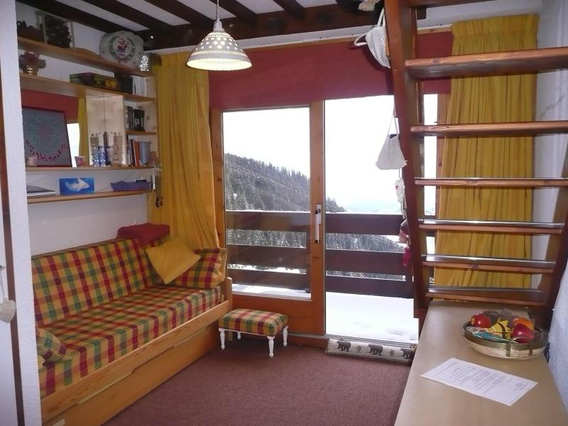 Rent in ski resort Studio mezzanine 4 people (F07) - Résidence le Lac Blanc - Méribel-Mottaret - Living room