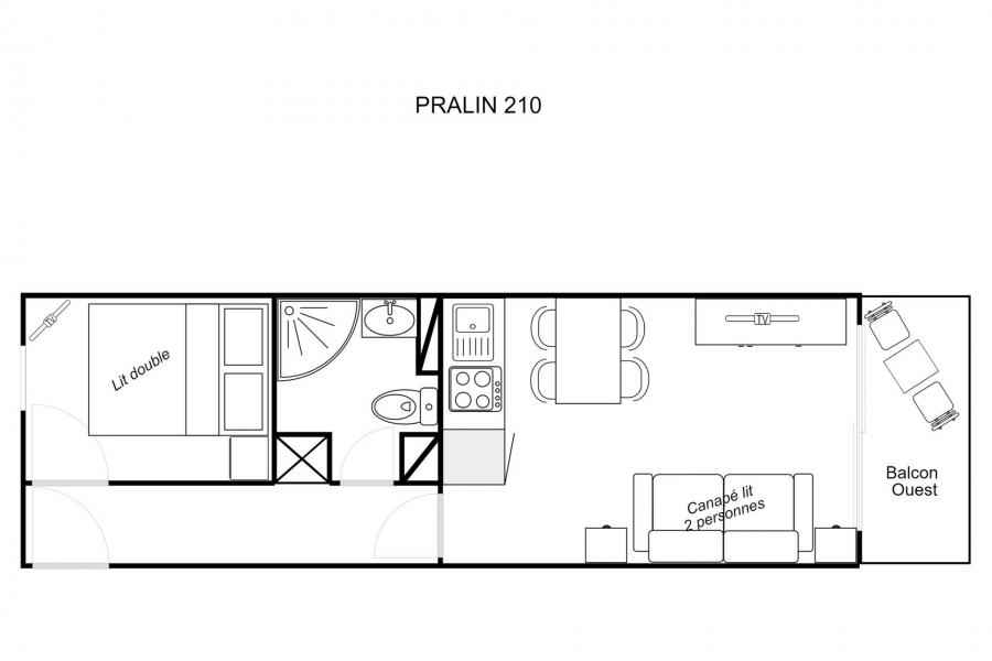 Location au ski Appartement 2 pièces 4 personnes (210) - Résidence le Pralin - Méribel-Mottaret