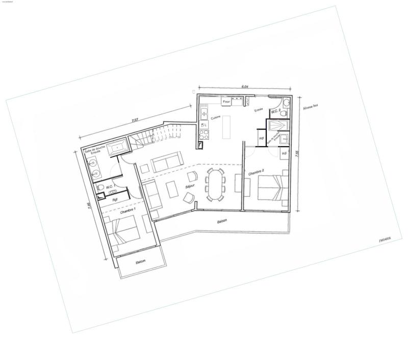 Wynajem na narty 5 pokojowy apartament dwupoziomowy dla 8 osób (711) - Résidence les Crets - Méribel-Mottaret