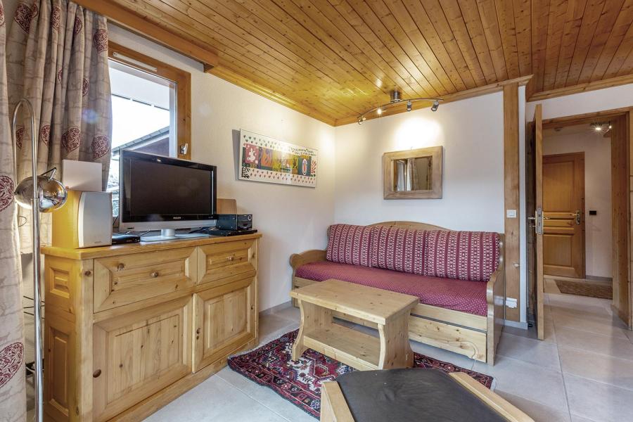 Skiverleih 3-Zimmer-Holzhütte für 7 Personen (003) - Résidence les Plattières - Méribel-Mottaret - Wohnzimmer