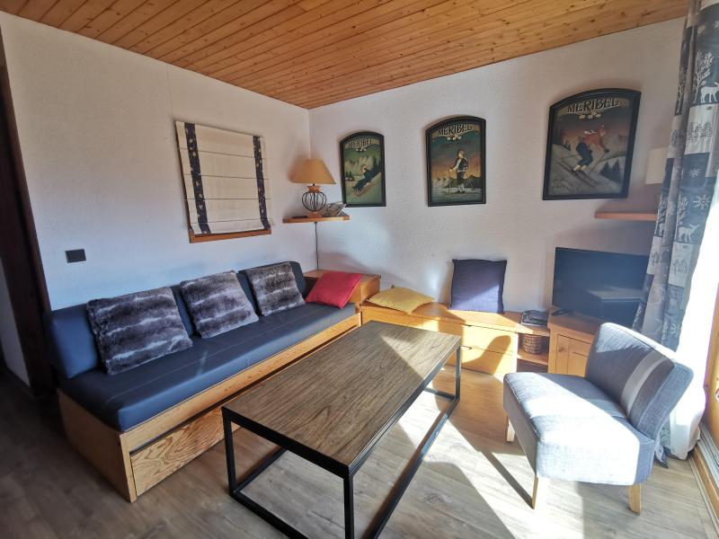 Ski verhuur Appartement 3 kamers bergnis 6 personen (033) - Résidence les Plattières - Méribel-Mottaret - Woonkamer