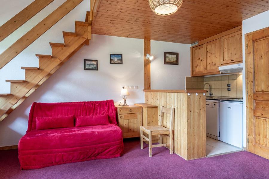 Ski verhuur Appartement 4 kamers 9 personen (038) - Résidence les Plattières - Méribel-Mottaret - Woonkamer