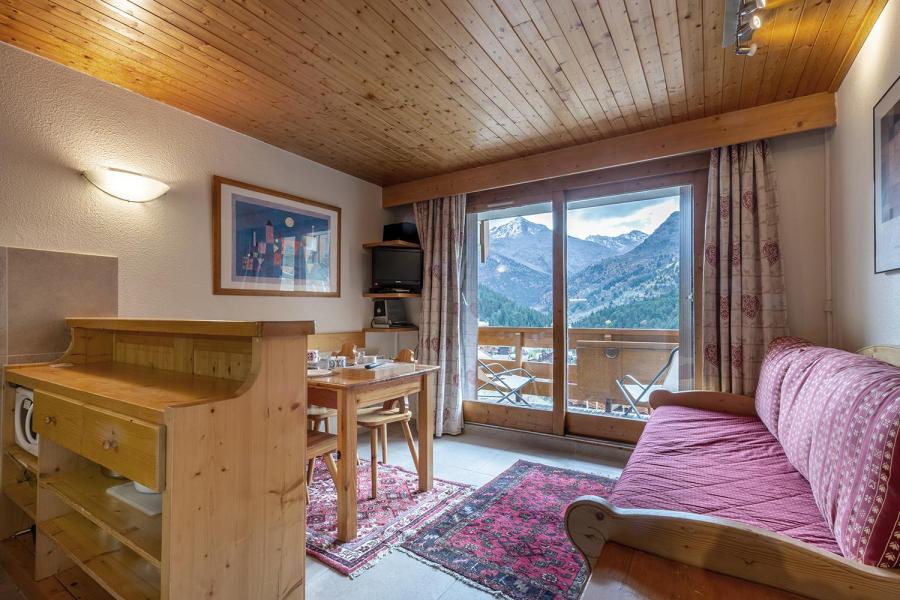 Ski verhuur Studio cabine 4 personen (002) - Résidence les Plattières - Méribel-Mottaret - Woonkamer