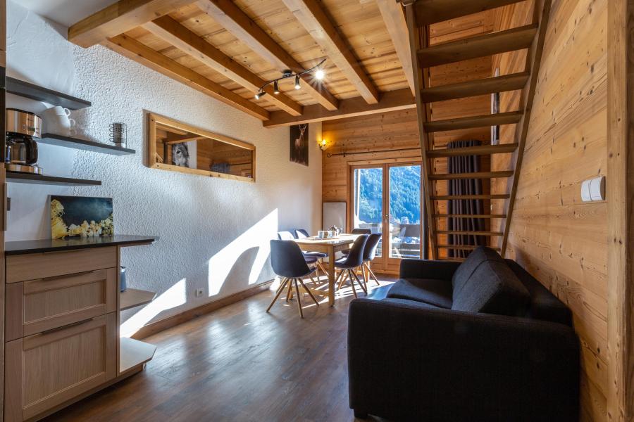 Rent in ski resort 3 room mezzanine apartment 8 people (066) - Résidence les Provères - Méribel-Mottaret - Living room