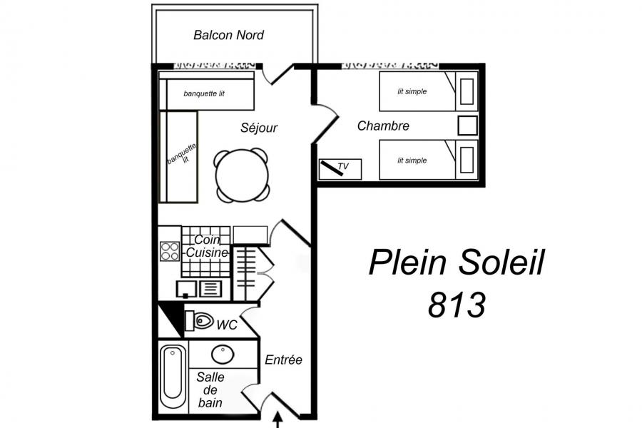 Location au ski Appartement 2 pièces 4 personnes (813) - Résidence Plein Soleil - Méribel-Mottaret