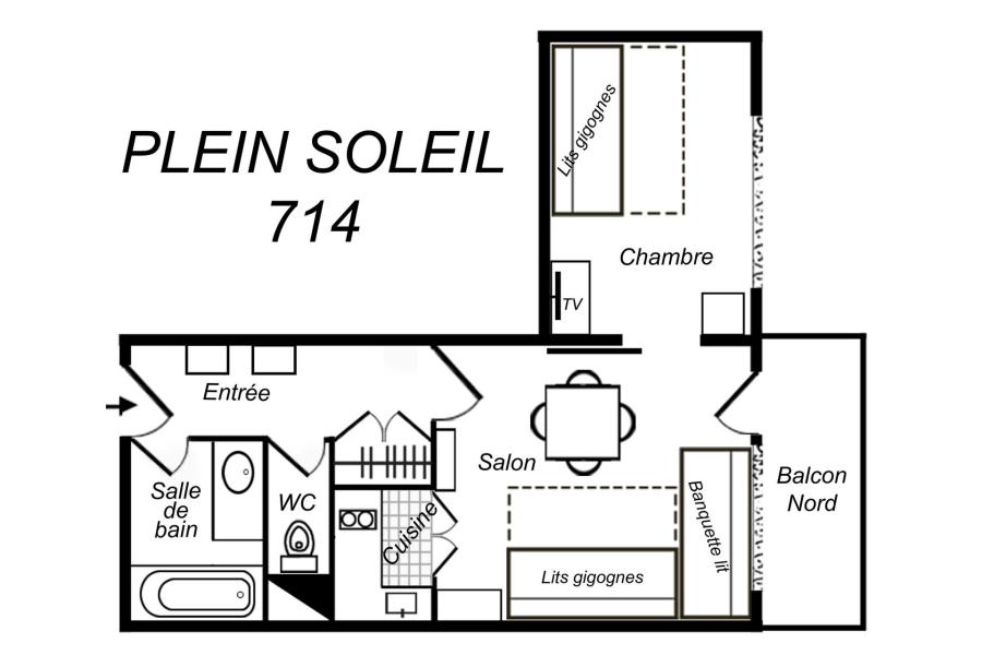 Location au ski Appartement 2 pièces 4 personnes (714) - Résidence Plein Soleil - Méribel-Mottaret
