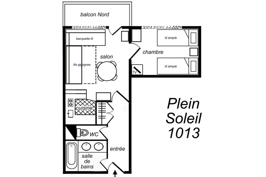 Location au ski Appartement 2 pièces 4 personnes (1013) - Résidence Plein Soleil - Méribel-Mottaret