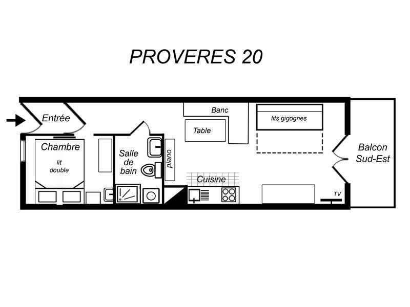 Location au ski Appartement 2 pièces 4 personnes (020) - Résidence Provères - Méribel-Mottaret