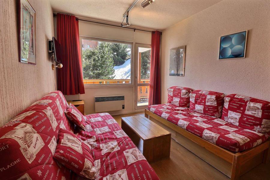 Ski verhuur Appartement 2 kamers bergnis 5 personen (019) - Résidence Vanoise - Méribel-Mottaret - Woonkamer