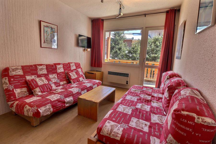 Ski verhuur Appartement 2 kamers bergnis 5 personen (019) - Résidence Vanoise - Méribel-Mottaret - Woonkamer