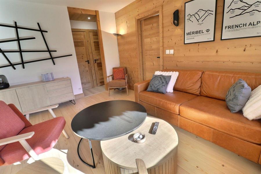 Ski verhuur Appartement 3 kamers 6 personen (23) - Résidence Vanoise - Méribel-Mottaret - Woonkamer