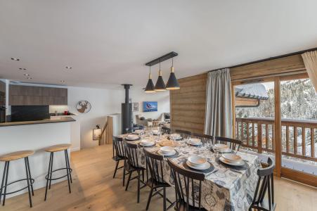 Rent in ski resort 6 room semi-detached chalet cabin 10 people - Chalet Marmotte - Méribel-Mottaret
