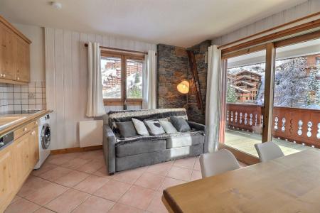 Ski verhuur Appartement 2 kabine kamers 6 personen (B5) - Résidence Alpages du Mottaret B - Méribel-Mottaret - Woonkamer