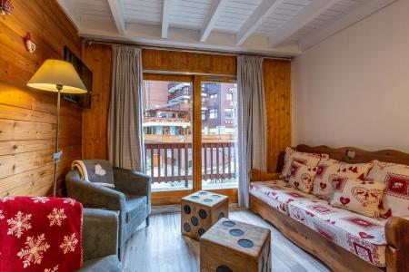 Ski verhuur Appartement duplex 3 kamers 6 personen (E01) - Résidence l'Alpinéa - Méribel-Mottaret - Woonkamer