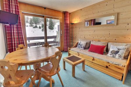 Ski verhuur Appartement 2 kamers bergnis 6 personen (D8) - Résidence Lac Blanc - Méribel-Mottaret - Woonkamer